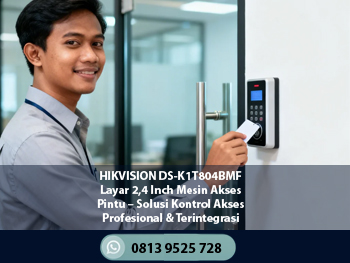 HIKVISION DS-K1T804BMF Layar 2,4 Inch Mesin Akses Pintu – Solusi Kontrol Akses Profesional & Terintegrasi