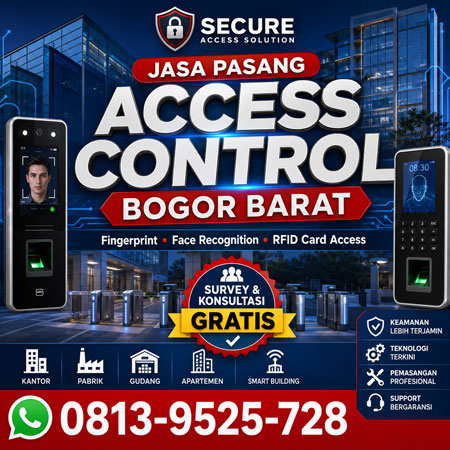 Jasa Pasang Access Control Bogor Barat untuk kantor pabrik gudang apartemen dan smart building