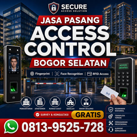 Jasa Pasang Access Control Bogor Selatan untuk perkantoran apartemen rumah sakit sekolah dan smart building