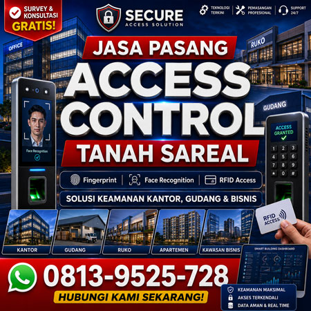 Jasa Pasang Access Control Tanah Sareal untuk kantor gudang ruko apartemen dan kawasan bisnis