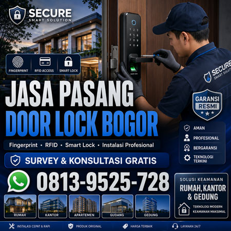 Jasa Pasang Door Lock Bogor Fingerprint Smart Lock Rumah Kantor dan Gedung