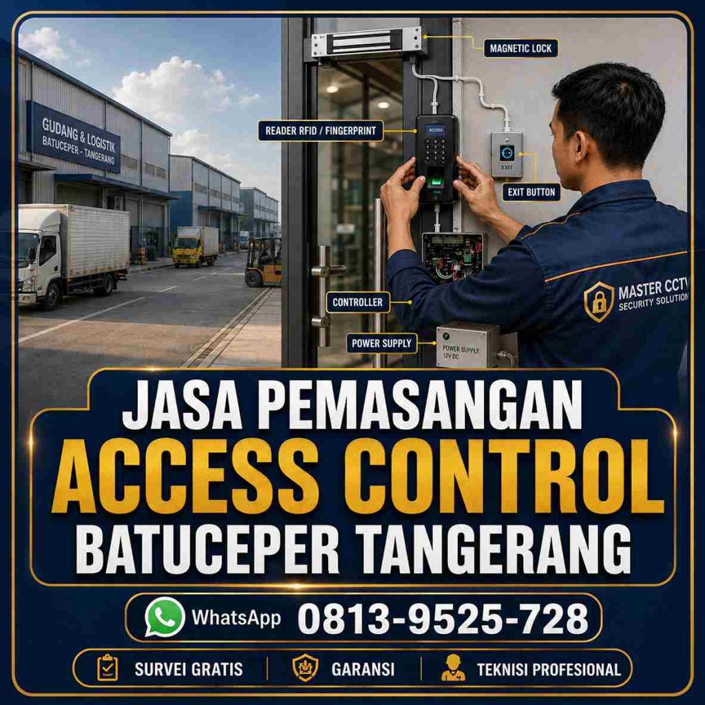Jasa pemasangan Access Control Batuceper Tangerang untuk gudang pabrik kantor dan area usaha oleh teknisi profesional
