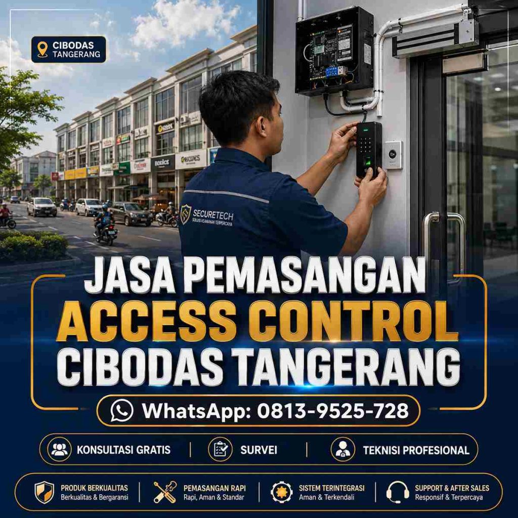 Jasa pemasangan Access Control Cibodas Tangerang pada pintu kantor dan ruko oleh teknisi profesional
