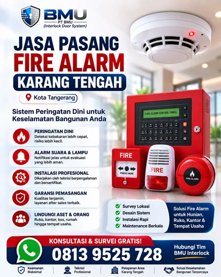 Jasa Pasang Fire Alarm Karang Tengah Tangerang dengan smoke detector dan instalasi profesional