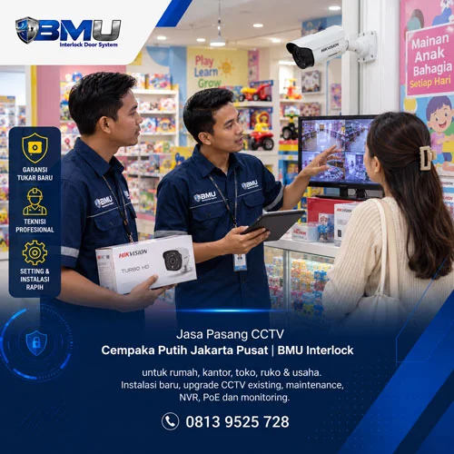 Jasa Pasang CCTV Cempaka Putih Jakarta Pusat | BMU Interlock