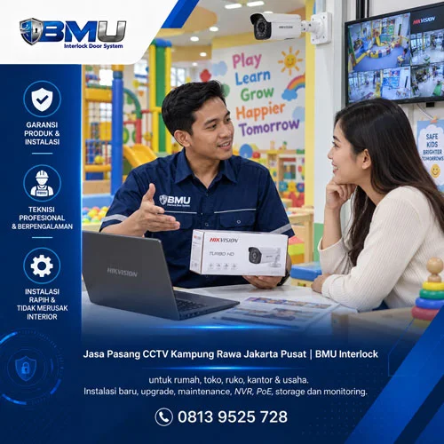 Jasa Pasang CCTV Kampung Rawa Jakarta Pusat | BMU Interlock