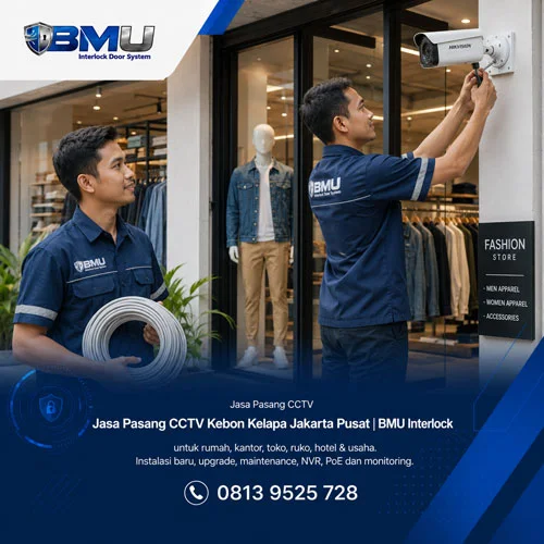 Jasa Pasang CCTV Kebon Kelapa Jakarta Pusat | BMU Interlock