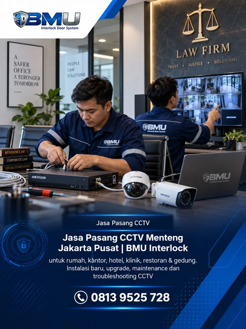 Jasa Pasang CCTV Menteng Jakarta Pusat | BMU Interlock