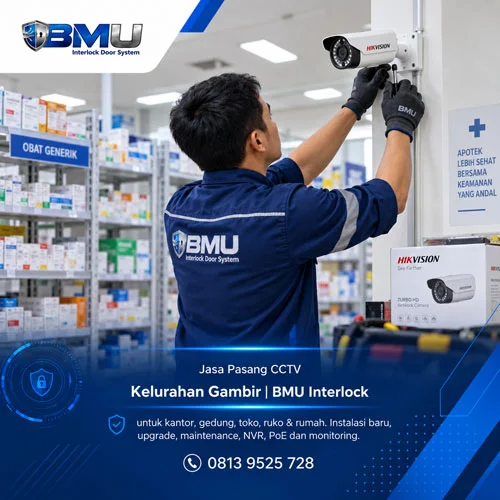 Jasa Pasang CCTV Kelurahan Gambir | BMU Interlock