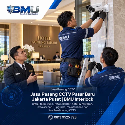 Jasa Pasang CCTV Pasar Baru Jakarta Pusat | BMU Interlock